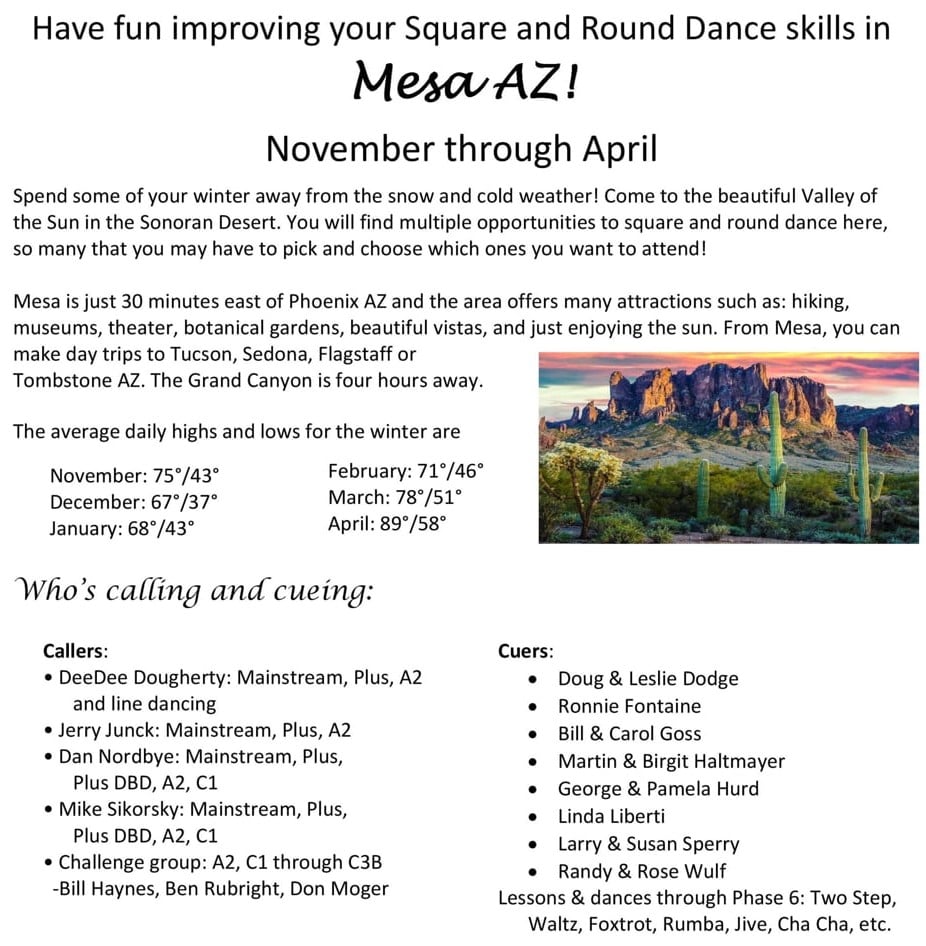 AZ Mesa Dancing Flyer